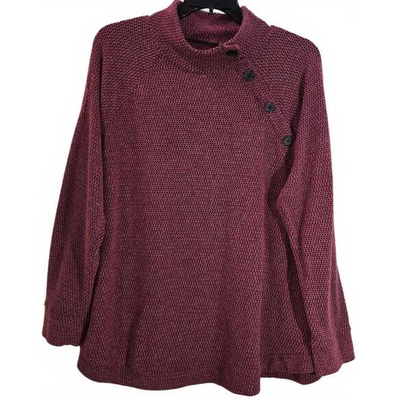 French Laundry Sweaters - French Laundry Women's Long Sleeve Textured Button Accent Sweater Plus Size 2X